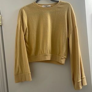 yellow project social t crop sweatshirt
